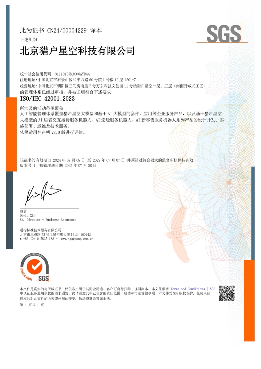 SGS Certificate